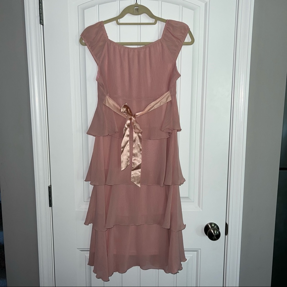 Gorgeous vintage Emilio Valentino Italy pink tiered dress